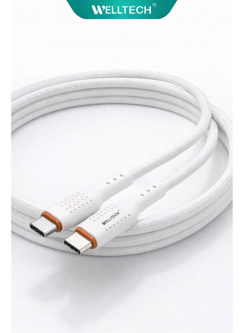 WELLTECH Type C to Type C Fast Charging Cable 60W PD High Speed Data Transfer Durable Strong Cable for Android Samsung Laptop Tablet USB C Charging Cable - Image 3