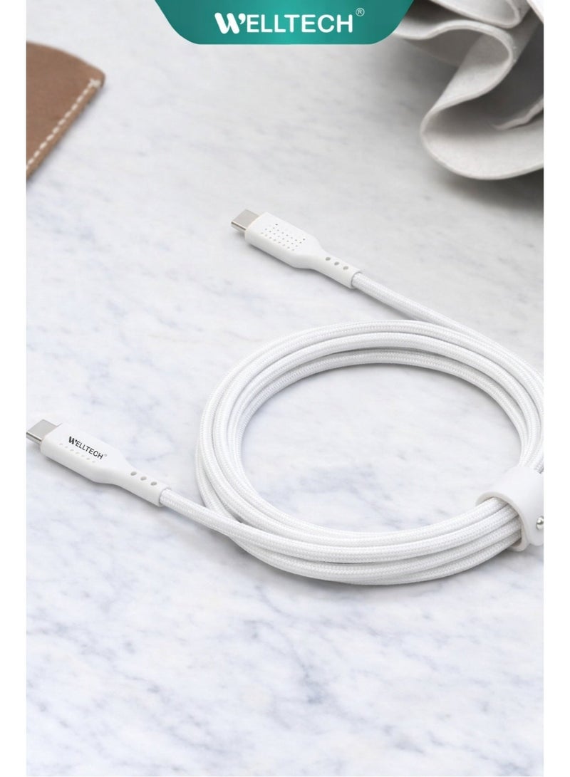 WELLTECH Type C to Type C Fast Charging Cable 60W PD High Speed Data Transfer Durable Strong Cable for Android Samsung Laptop Tablet USB C Charging Cable - Image 4