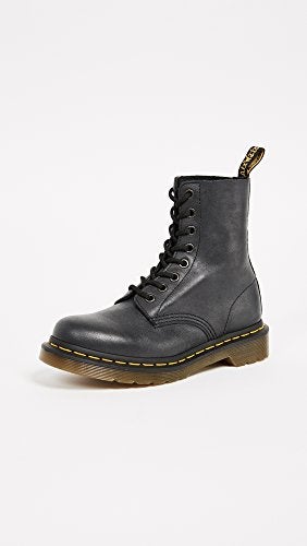 Dr Martens د. مارتنز، حذاء نسائي 1460 باسكال جلد فيرجينيا 8 عيون، أسود، 10 - Image 2
