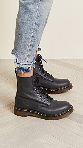 Dr Martens د. مارتنز، حذاء نسائي 1460 باسكال جلد فيرجينيا 8 عيون، أسود، 10 - Image 3