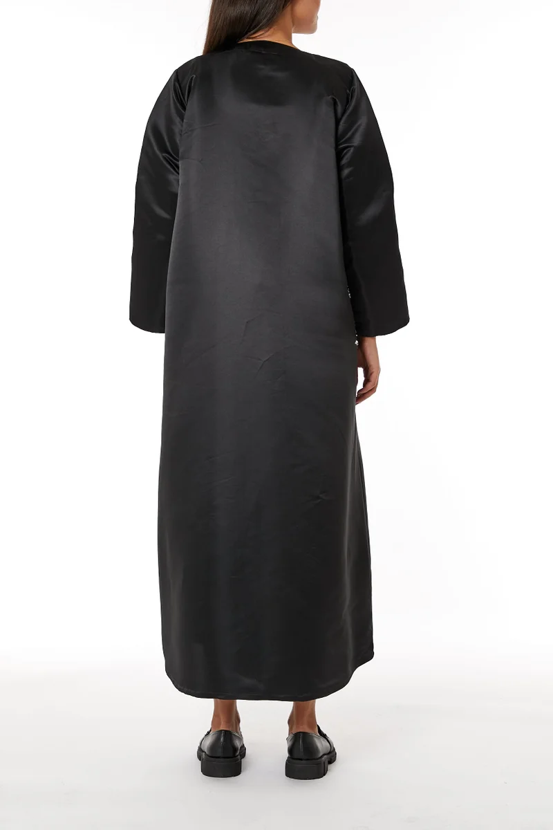 Moistreet  Satin Embroidered Abaya for Women | Best Price UAE
