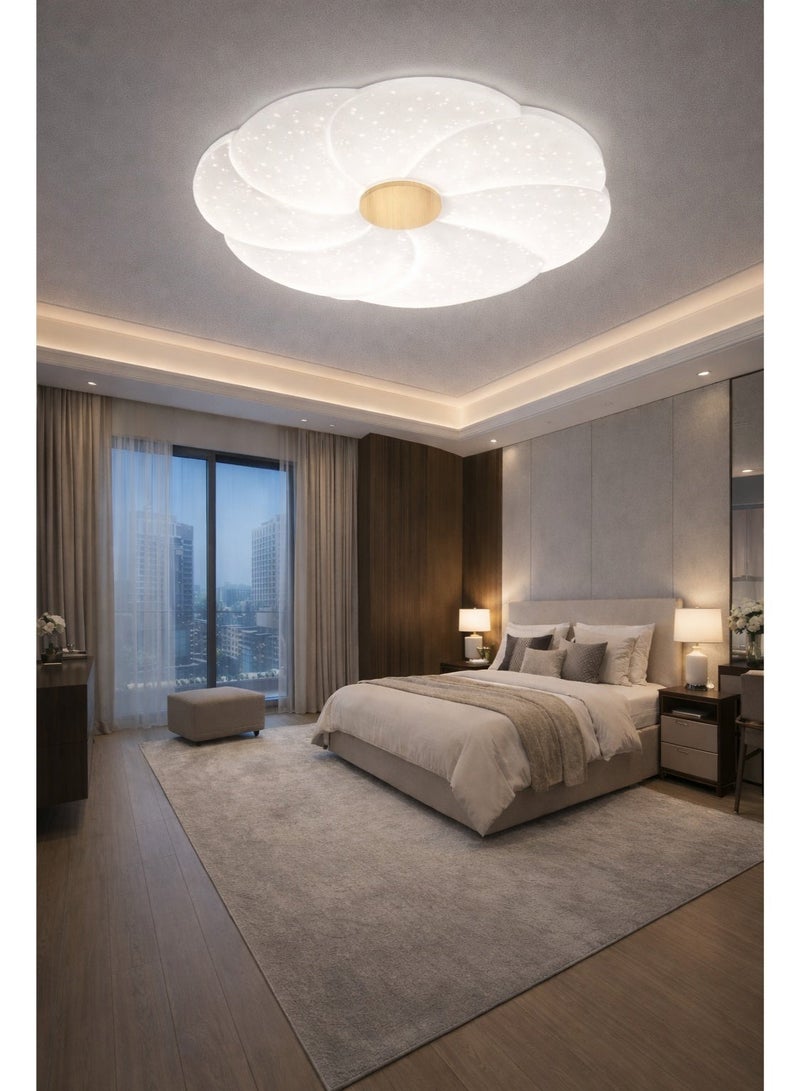 AL THURAYAT Ceiling light LED 40cm with a modern and elegant design, featuring 3 lighting colors. This LED ceiling light is suitable for bedrooms, living rooms, and dining rooms. - Image 3