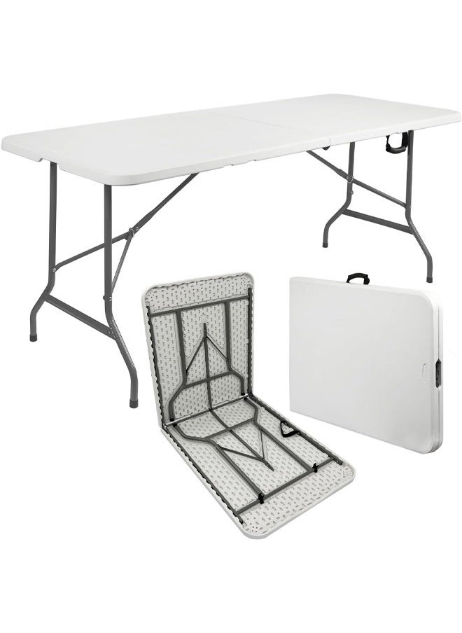Cady One White folding table, 180x72x76cm, for trips and camping  - Image 1