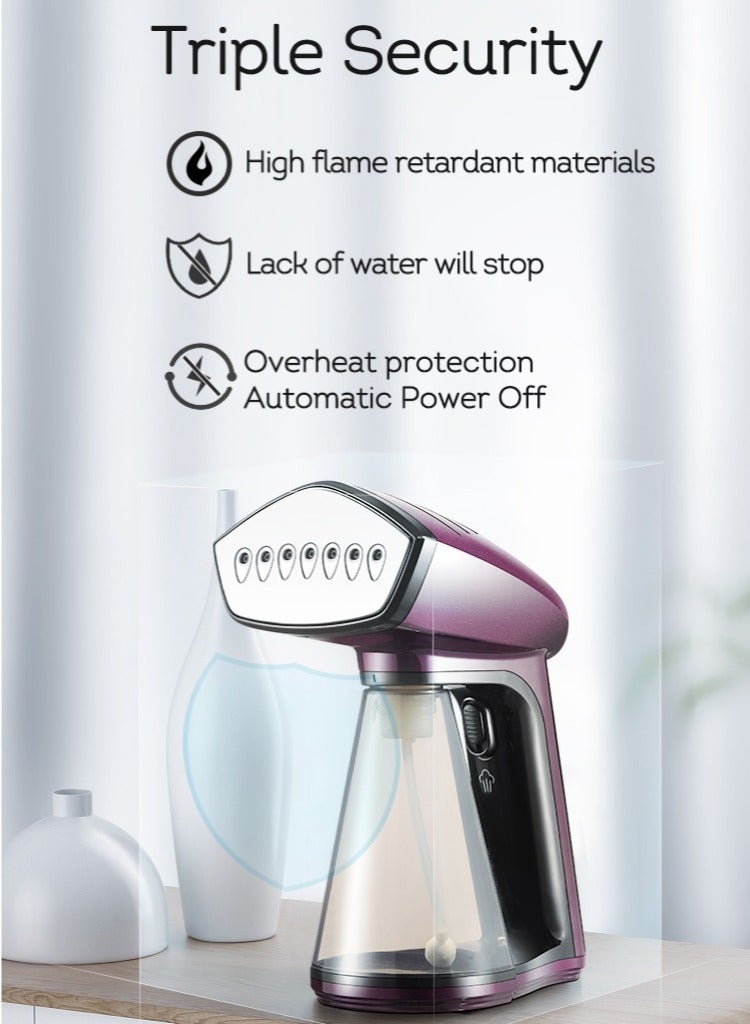 دوشر جهاز كي بالبخار للملابس，260 مل، 1640 وات، بنفسجي - Image 5