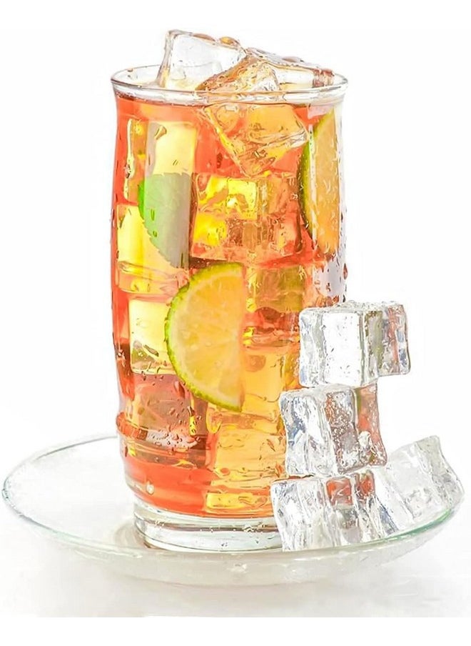 DomeStar - Clear Fake Ice Cubes, 20 Pcs 0.8" Plastic Ice Cubes Acrylic Clear Ice Rock Diamond Crystals Square Fake Ice Cubes Display For Home Decoration Wedding Centerpiece Vase Fillers - Image 1