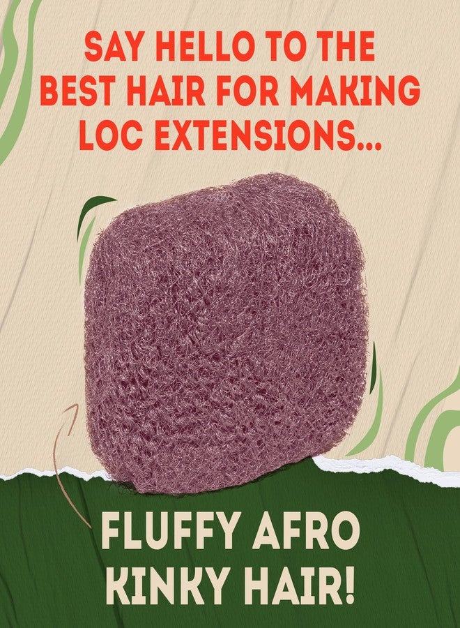 Locsanity Afro Kinky 100% Bulk Natural Human Hair - Braiding Hair for Dreadlocks, Loc Repair, Dreadlock Extensions, Twists, Braids - 8 Inches Long, 1 Oz - Image 2