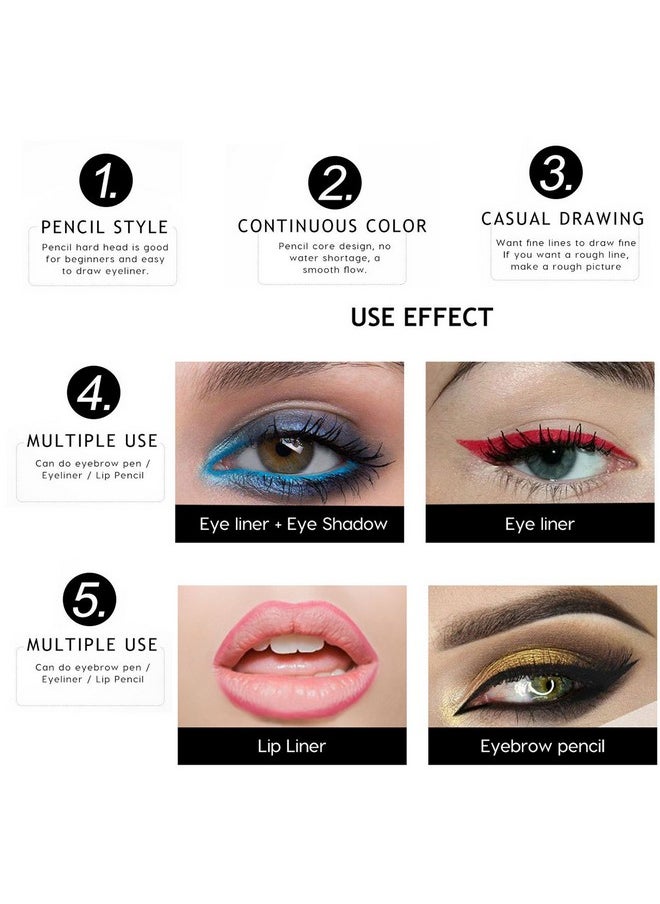 DC-BEAUTIFUL 12Pcs Lot Set 12 Colors Eyeliner Pencil Waterproof Eyebrow Pencil Cosmetics With A Pencil Sharpener  - Image 5