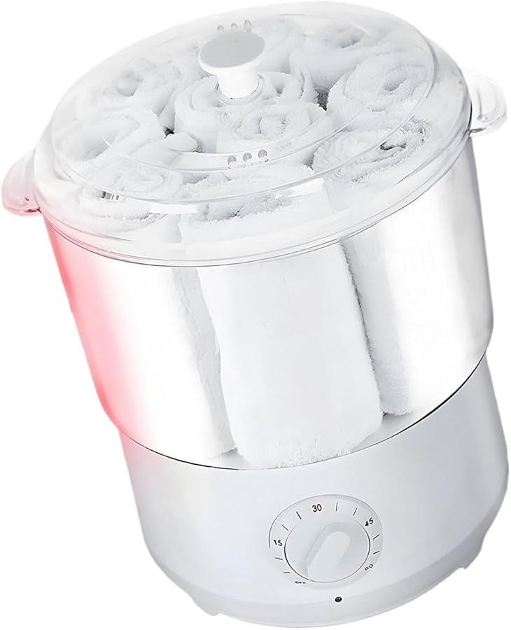 White Fast Heating Towel Warmer with Sanitization for Home Office - Image 1