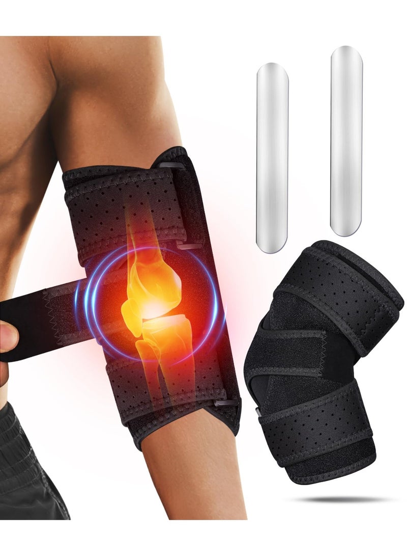 ECLux Elbow Brace for Cubital Tunnel, Ulnar Nerve Entrapment brace, Adjustable Elbow Splint for Sleeping, Tendonitis, Tennis Elbow, Comfortable Stabilizer Support for Women and Men Fit Most - Image 3