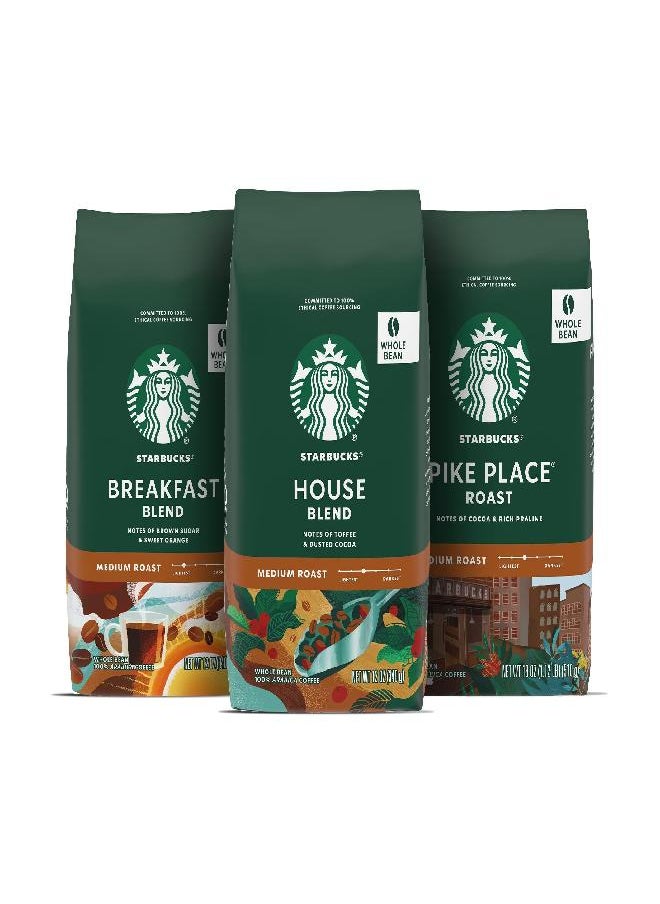 Starbucks Starbucks Medium Roast Whole Bean Coffee-Variety Pack-3 bags (12 oz each)  - Image 1