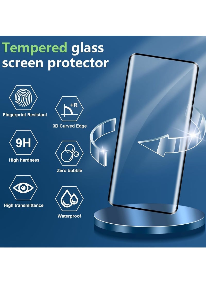 TIGER Redmi Note 14 Pro 5G Case with Screen Protector (2-Pack) 6.67 inches [Black Edge 3D Full Cover Tempered Glass], Four-Corner airbag Transparent TPU Flexible Case(Not for 4G) - Image 3