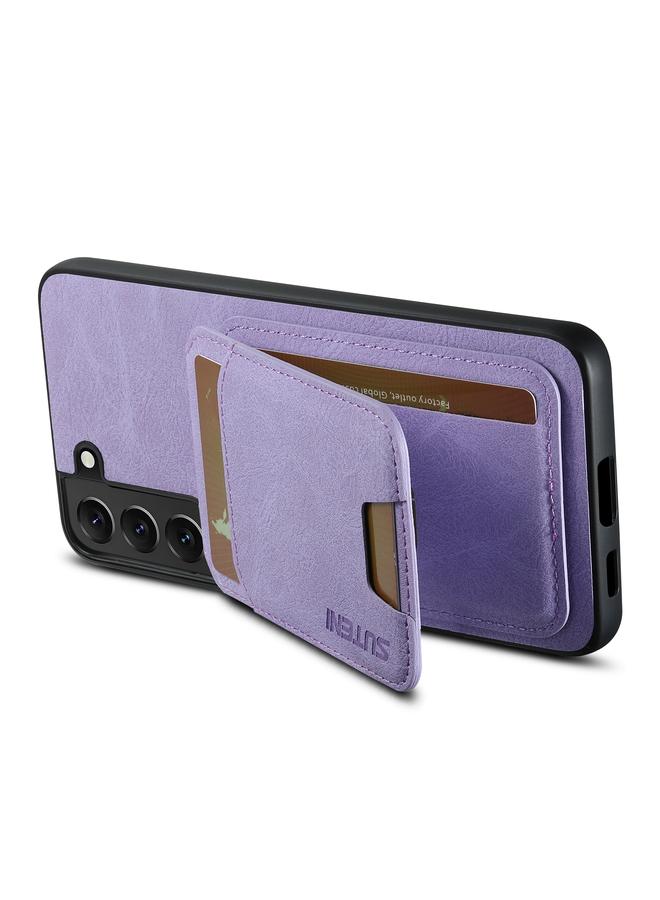 Suteni Case For Samsung Galaxy S22+ 5G H02 Litchi Leather Card Wallet Stand Back Phone Case - Image 3