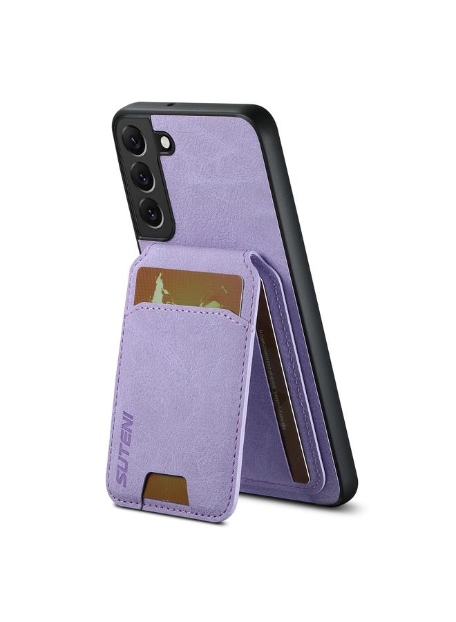 Suteni Case For Samsung Galaxy S22+ 5G H02 Litchi Leather Card Wallet Stand Back Phone Case - Image 2