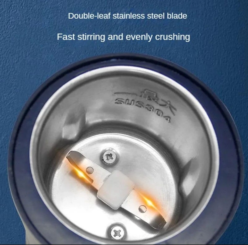 Electric Grinder 220V Household Mini Spice Grinder Coffee Bean Grinder Crush Stainless Steel Grinder 150W (Black) - Image 5