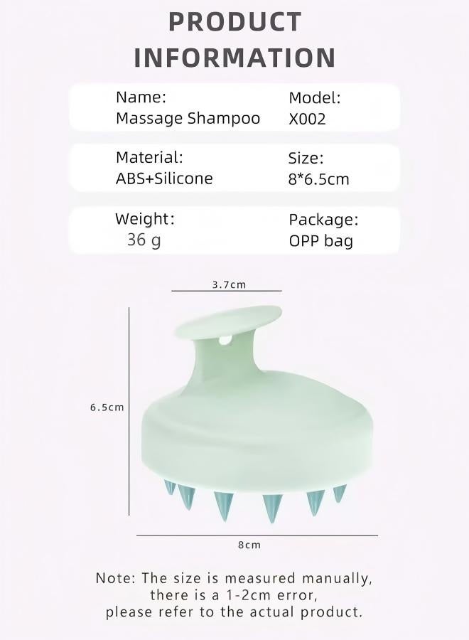 3PCS Soft Silicone Hair Massage Brush - Silicone Shampoo Hair Brush - Hair Washing Comb, Silicone Scalp Massager Shampoo Brush, Silicone Teeth Hair Scalp Soft Massage Brush,Skin-friendly, Soft And Comfortable, Exfoliates Scalp Dead Skin, Wet Dry Hair Massager for All Hair Types of Women - Image 3