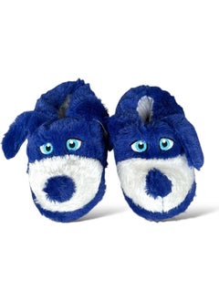 Liger Cute Dog Figured Kids Slippers Blue  - Image 1