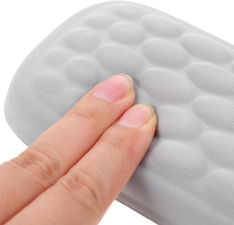 Mousepad and Keyboard Wrist Rest Memory Foam Support Pad with Non-Slip Base for Computer Office Desk Use Gray Single Hand Ergonomic Wrist Protection Cushion - Image 4