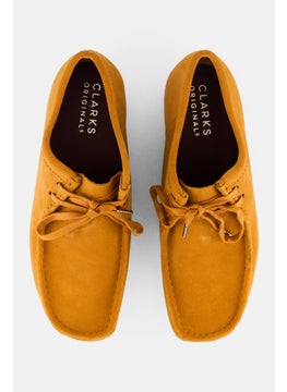 clarks Men Wallabee Lace Up Shoes, Mustard  - Image 3