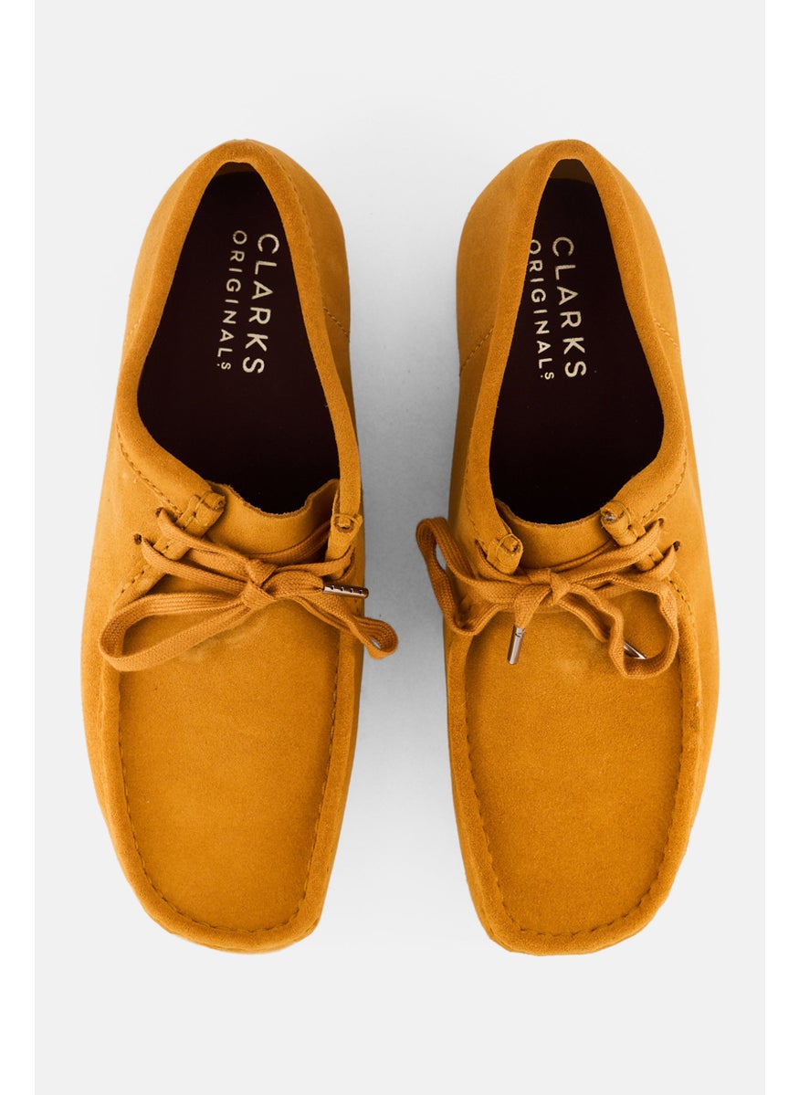clarks Men Wallabee Lace Up Shoes, Mustard  - Image 3