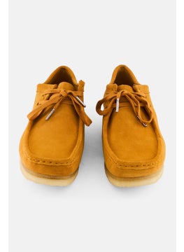 clarks Men Wallabee Lace Up Shoes, Mustard  - Image 4
