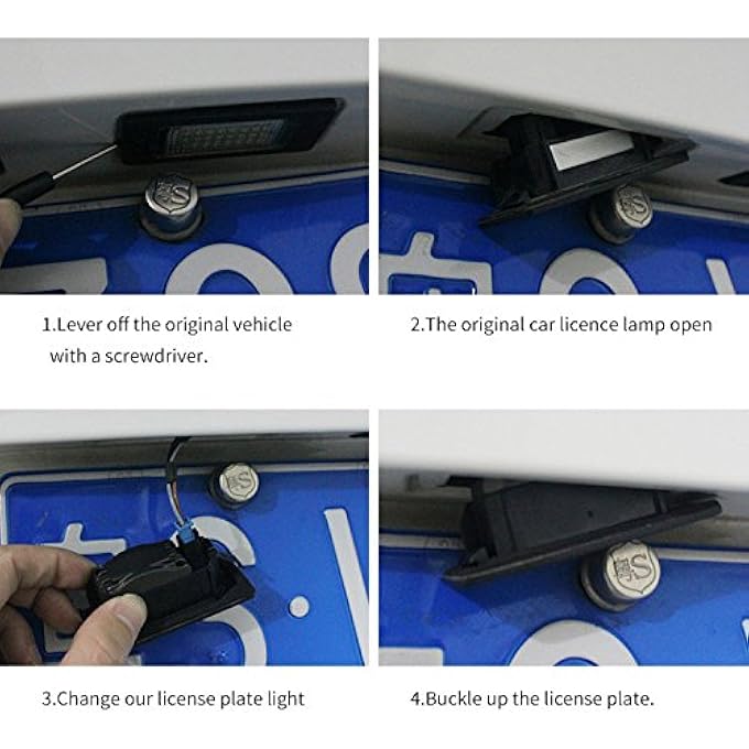 rayihni Rui Xin 213 Car Automobile Led License Plate Light Car Number Lamp 2Pcs 24 Smd For Bmw E90 E82 E92 E93 M3 E39 E60 E70 X5 E39 E60 E61 M5 E88 - Image 4