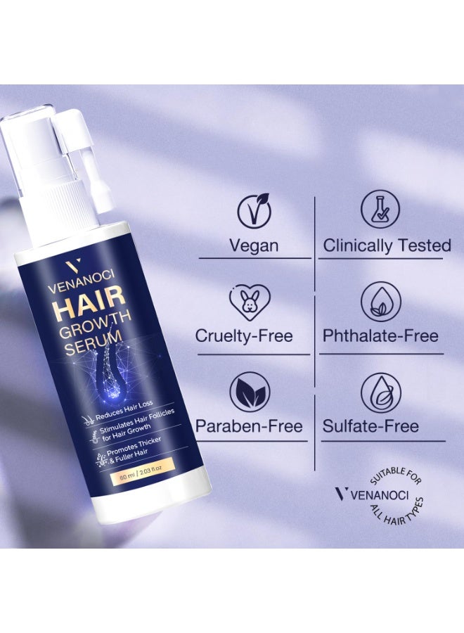 VENANOCI Hair Growth Oil Spray: with Rosemary, Biotin, Batana Oil & Rice Water – Natural Anti-Hair Loss Treatment for Thinning Hair – Promotes Thicker, Fuller Hair for Women & Men – All Hair Types Size: 2 Fl Oz (Pack of 1) - Image 3