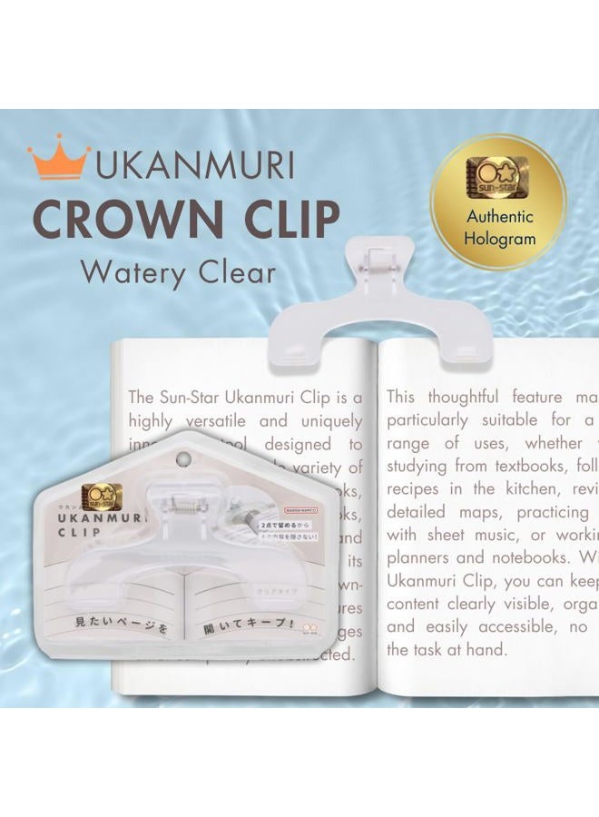 SUNSTAR Stationery S3623300 Clips, Die Cut, Ukanumuri Clip, Water Clear - Image 2