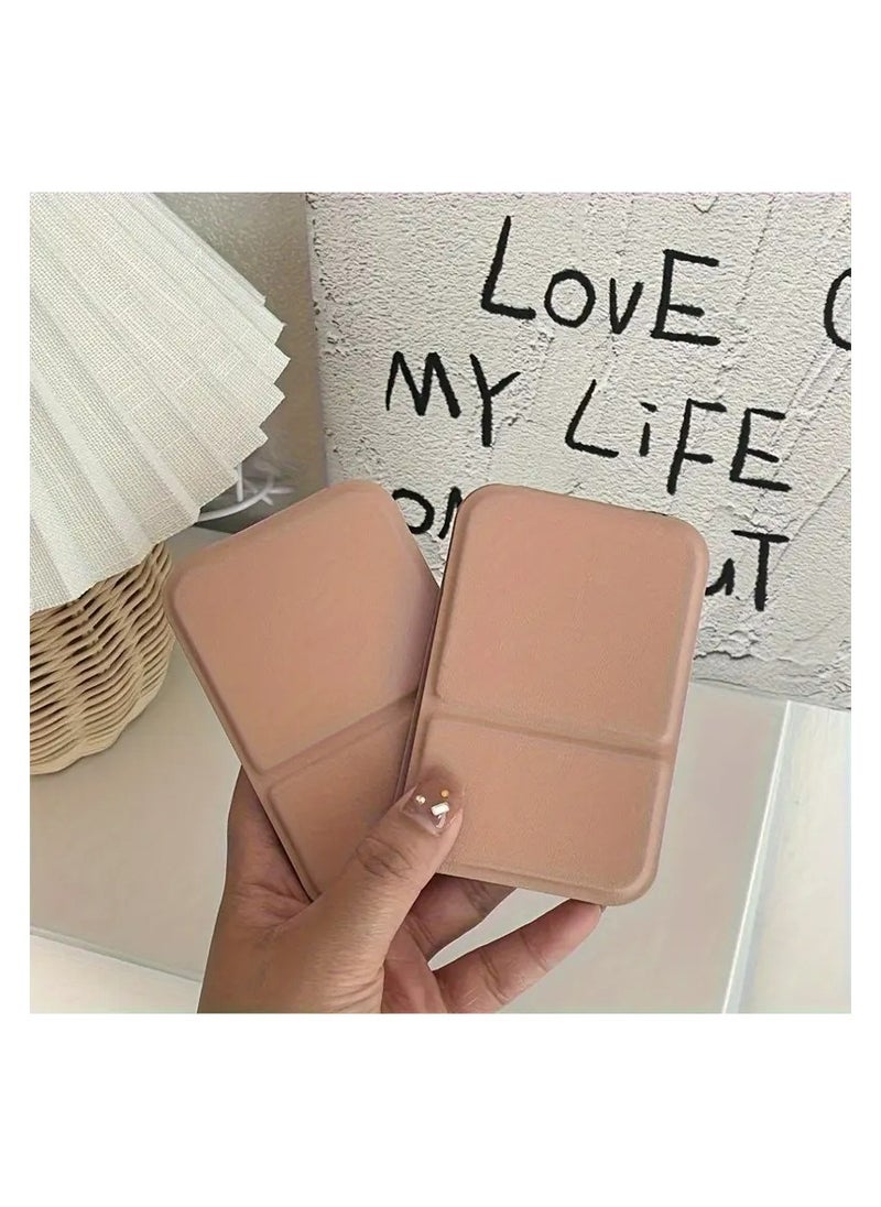 LANGMANNI Portable Foldable Makeup Mirror with Frame - Compact Desktop Stand for Dorms, Offices & Travel, Elegant Design for Women’s Daily Use, Glass Surface, Multi-Section Organizer  - Image 3