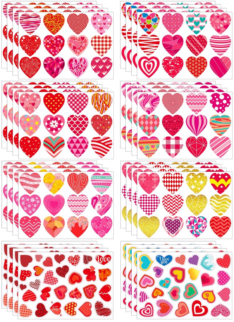 SmilinFit 496 PCS Valentines Stickers Cute Heart Stickers Valentines Day Sticker for Kids Class Gifts for Kids Classroom School Crafts Party Favors Decoration - Image 3