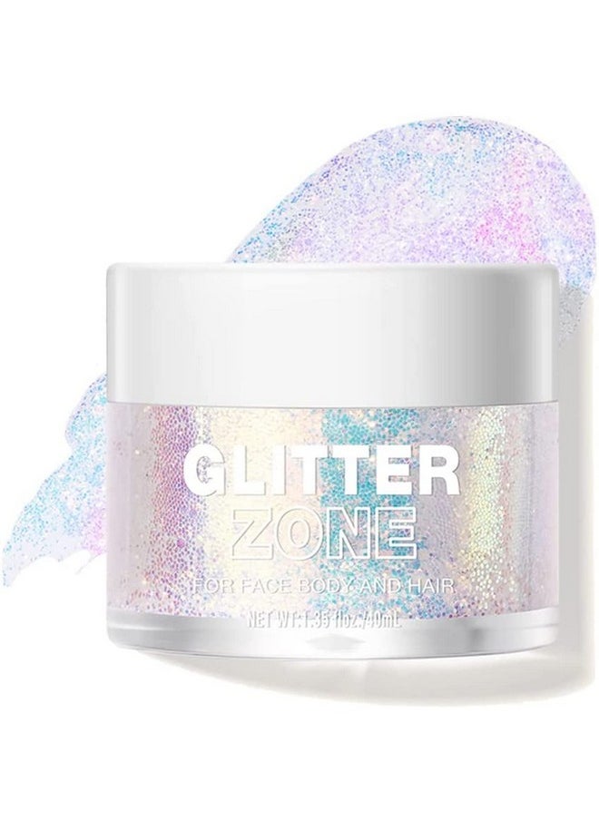 Melemando Liquid Chunky Shimmer Body Glitter Gel4 Color Sequins Glitter Gel For Face Hair And Body Makeup Long Lasting And Waterproof Liquid Sequins Glitter For Women And Girls.( 02)  - Image 1