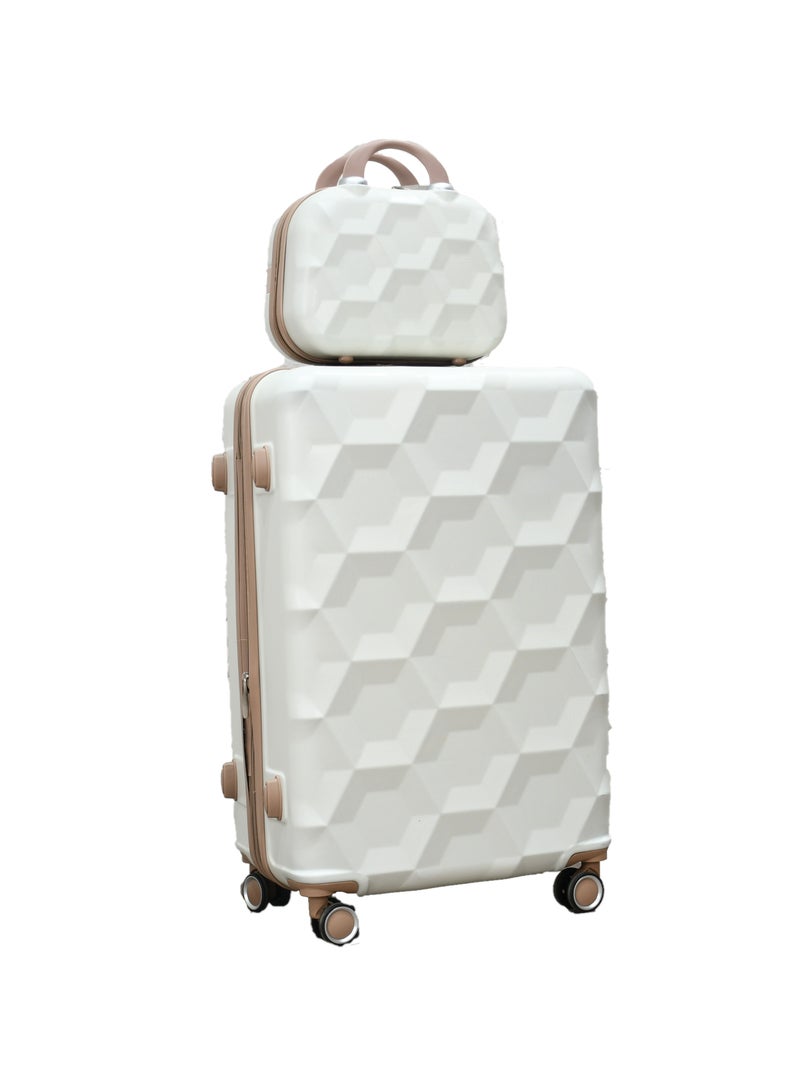 MORANO Morano Hard-Side Luggage Trolley Set of 4 Pcs Special Beige with Khaki.  - Image 3
