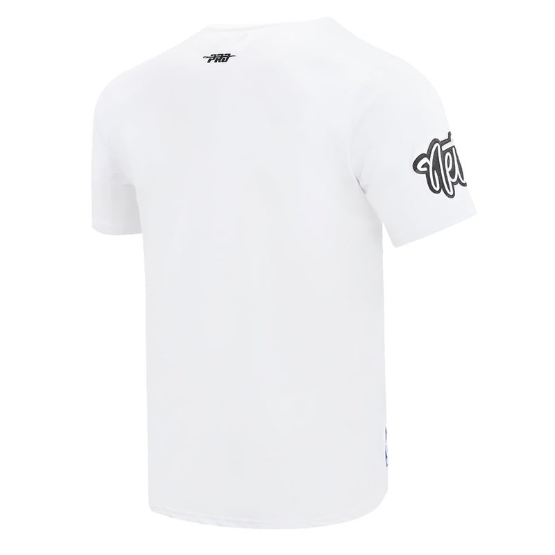 Pro Standard Mens NBA Brooklyn Nets Classic Chenille Cotton Short Sleeve Tee White M - Image 2