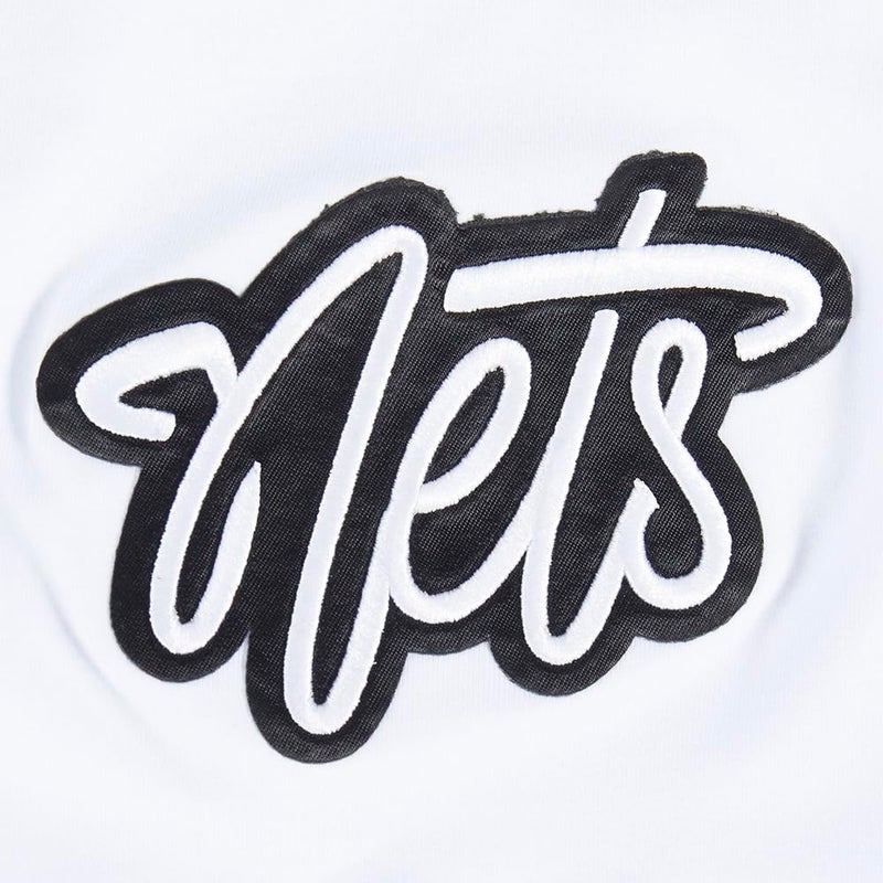 Pro Standard Mens NBA Brooklyn Nets Classic Chenille Cotton Short Sleeve Tee White M - Image 3