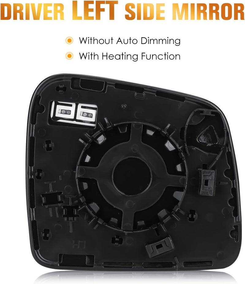 AEagle زجاج مرآة مدفأ للجانب الأيسر للسائق لسيارات دودج دورانجو وجيب جراند شيروكي - Image 4