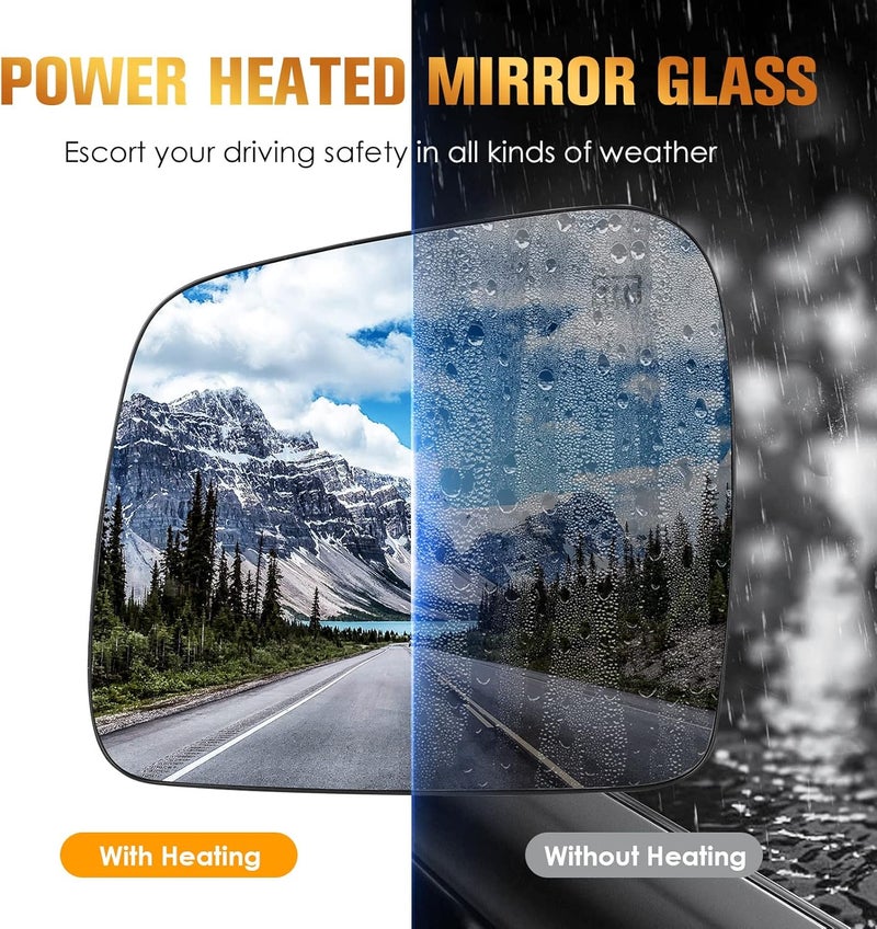 AEagle زجاج مرآة مدفأ للجانب الأيسر للسائق لسيارات دودج دورانجو وجيب جراند شيروكي - Image 2