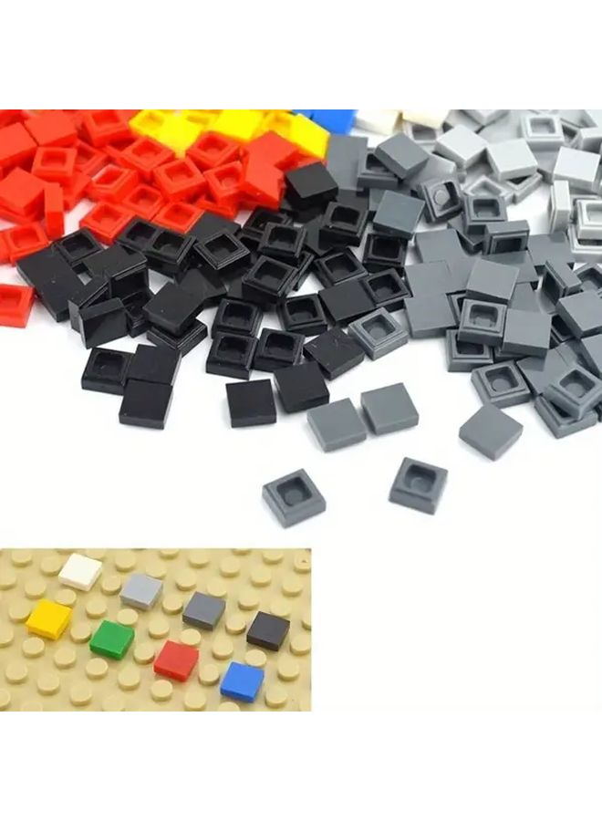 200 قطعة من الطوب المسطح 1x1، بلاط أملس، لبنات بناء، مادة ABS بيضاء، متوافقة مع 3070، لعبة تعليمية وإبداعية للأطفال DIY - Image 3