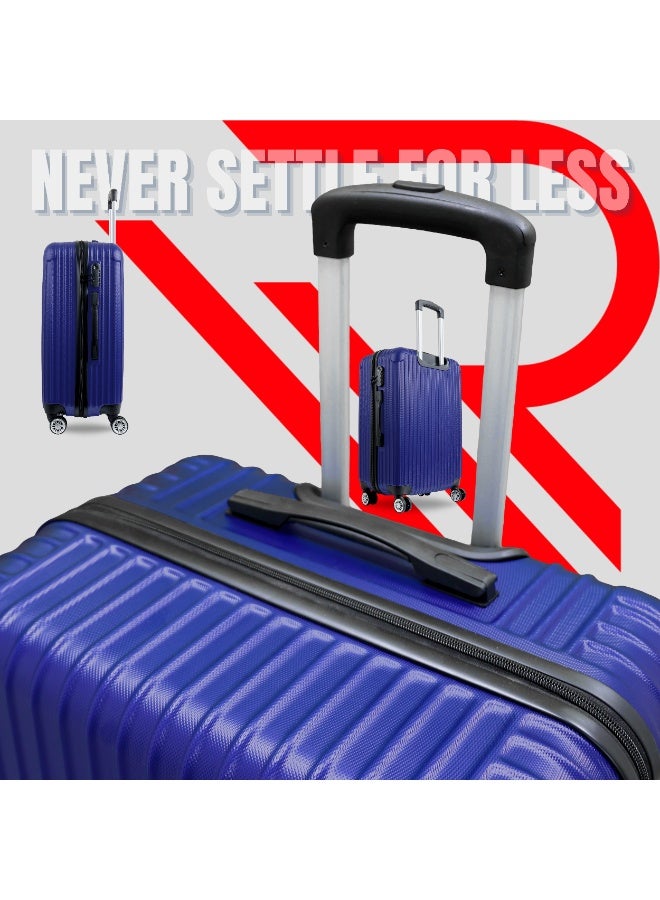 Reflection ABS Luggage Set of 3, Lightweight & 360° Silent Wheels Suitcase, ABS Hard Luggage Trolley, Travel Luggage with Spinner Wheels  (3pc Set, D.Blue) - Image 5