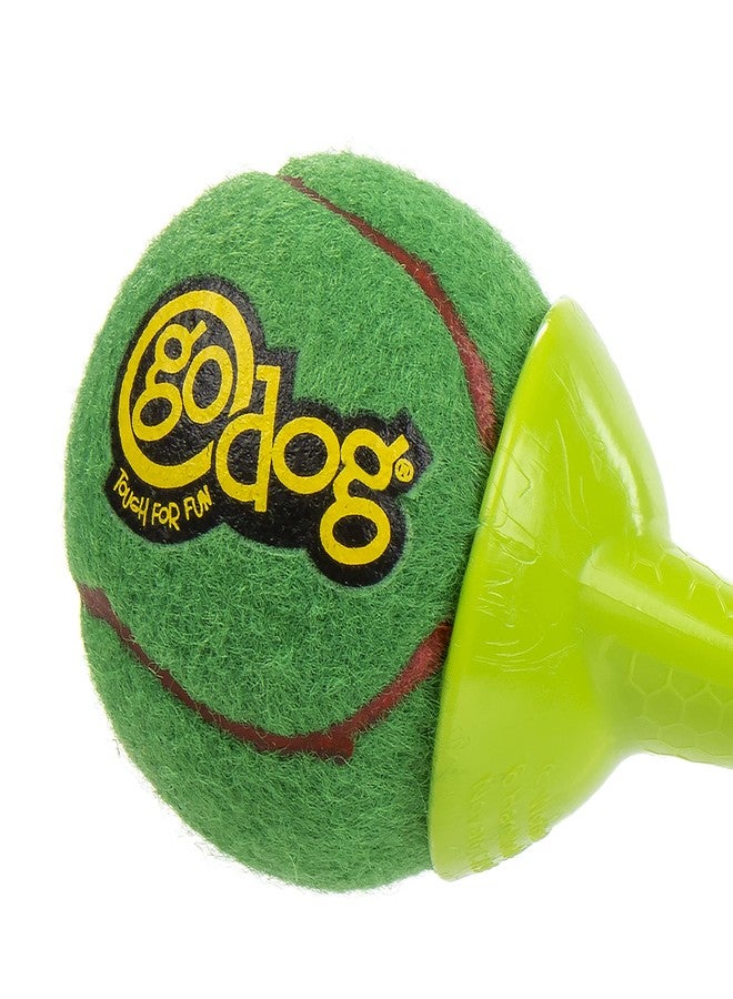 جو دوج مجموعة goDog للعطلات، لعبة goBone على شكل كرة تنس مزدوجة الجوانب للكلاب - أخضر/أحمر، كبير - Image 5