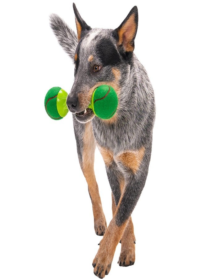 جو دوج مجموعة goDog للعطلات، لعبة goBone على شكل كرة تنس مزدوجة الجوانب للكلاب - أخضر/أحمر، كبير - Image 3