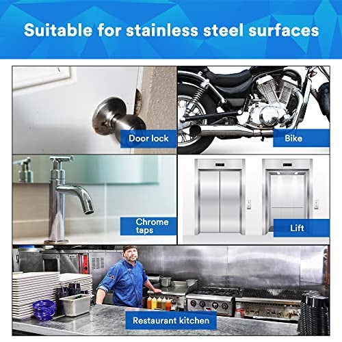 3M Stainless Steel Cleaner & Polish, Cleaning Spray Foam, Ready to Use for Metal Surfaces, Remove Water Stain Mark and Fingerprints, Resists Streaking (600g, Pack of 1) - Image 4