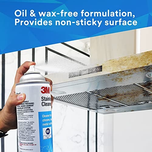 3M Stainless Steel Cleaner & Polish, Cleaning Spray Foam, Ready to Use for Metal Surfaces, Remove Water Stain Mark and Fingerprints, Resists Streaking (600g, Pack of 1) - Image 5