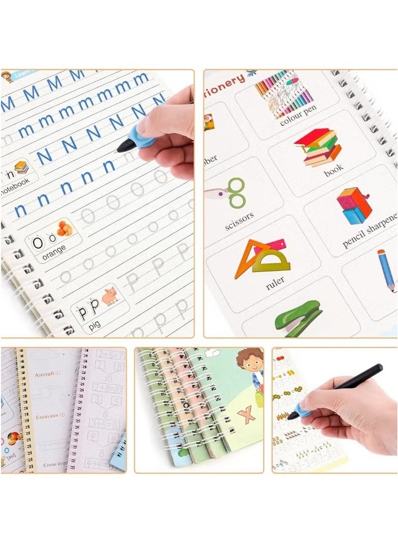 Huitich Magic Calligraphy Copybook Set – 4 Reusable Books + 10 Ink Refills & Pen Grip (Ages 3+)  - Image 3