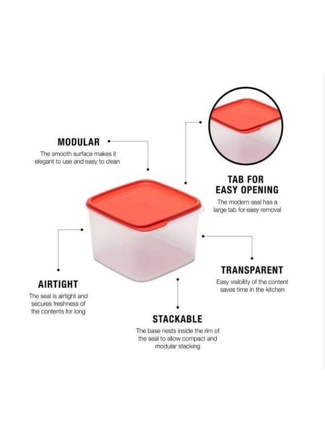 Tupperware Plastic Smart Lentils Storer Of 2.5 Litre Capacity Set Of 2 Pc - Clear - Image 2