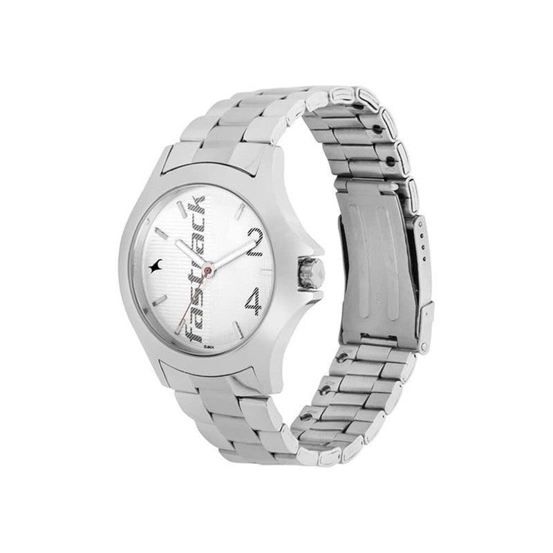 Fastrack Quartz Analog White Dial Stainless Steel Strap Watch for Guys-NS3220SM01/NT3220SM01 - Image 5