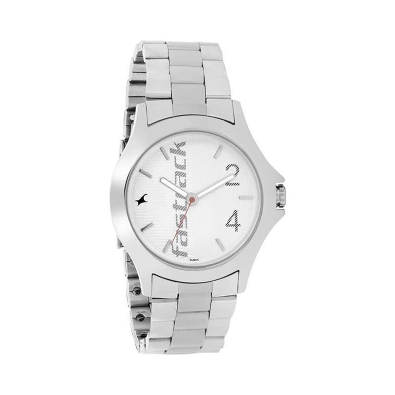 Fastrack Quartz Analog White Dial Stainless Steel Strap Watch for Guys-NS3220SM01/NT3220SM01 - Image 1