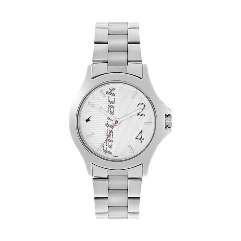 Fastrack Quartz Analog White Dial Stainless Steel Strap Watch for Guys-NS3220SM01/NT3220SM01 - Image 4