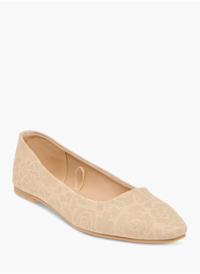 Flora Bella By Shoexpress - Women Floral Textured Slip-On Ballerina Shoes - Image 1