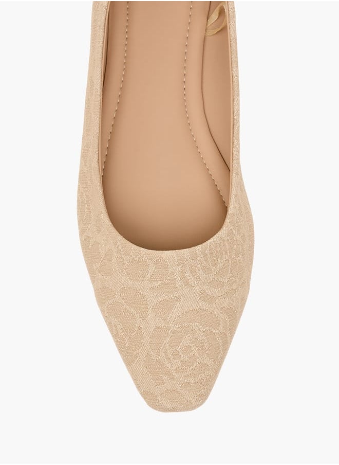 Flora Bella By Shoexpress - Women Floral Textured Slip-On Ballerina Shoes - Image 1