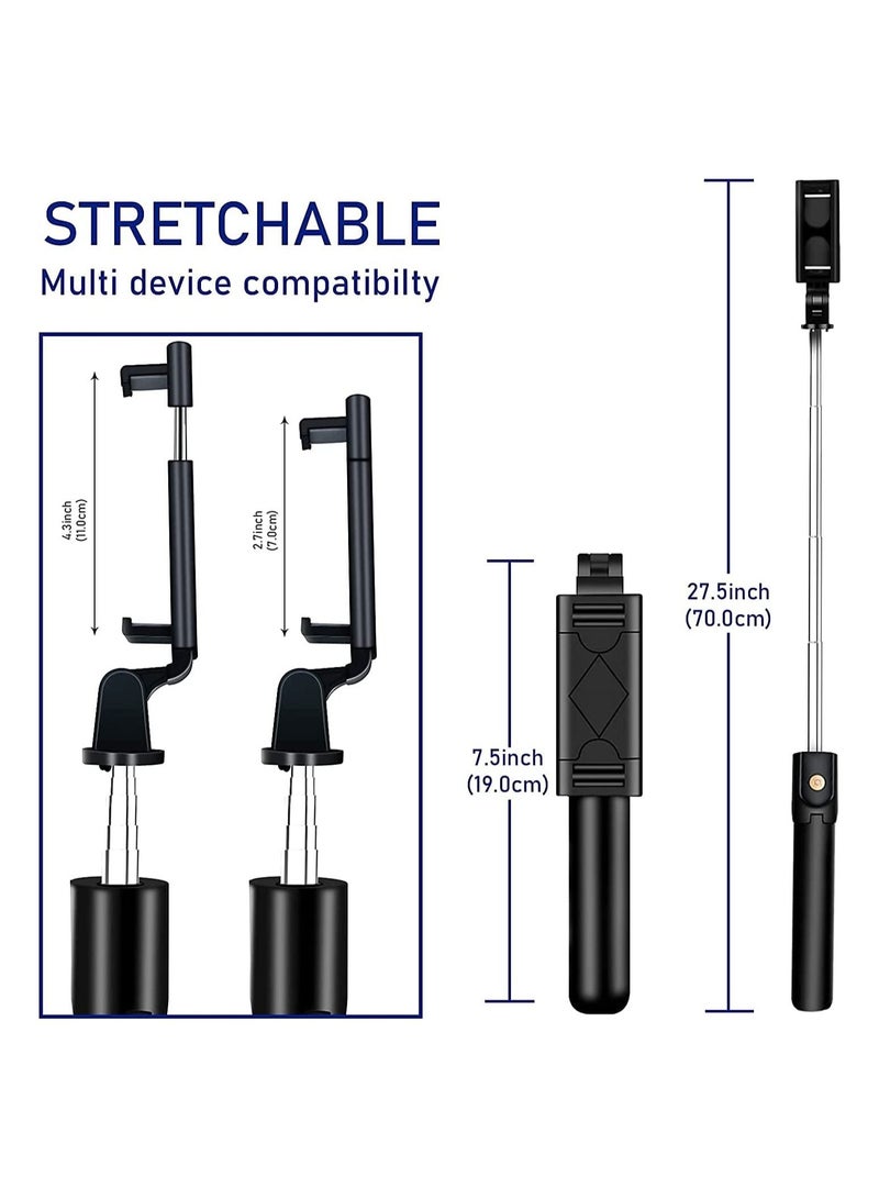 Selfie Stick Tripod, Extendable 3 in 1 Aluminum Bluetooth Selfie Stick with Wireless Remote and Tripod Stand for iPhone 13/13 Pro/12/11/11 Pro/XS Max/XS/XR/X/8/7 - Image 2