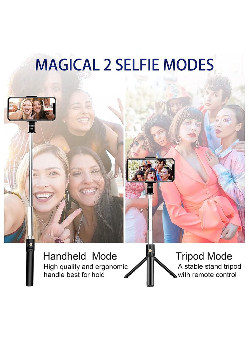 Selfie Stick Tripod, Extendable 3 in 1 Aluminum Bluetooth Selfie Stick with Wireless Remote and Tripod Stand for iPhone 13/13 Pro/12/11/11 Pro/XS Max/XS/XR/X/8/7 - Image 4